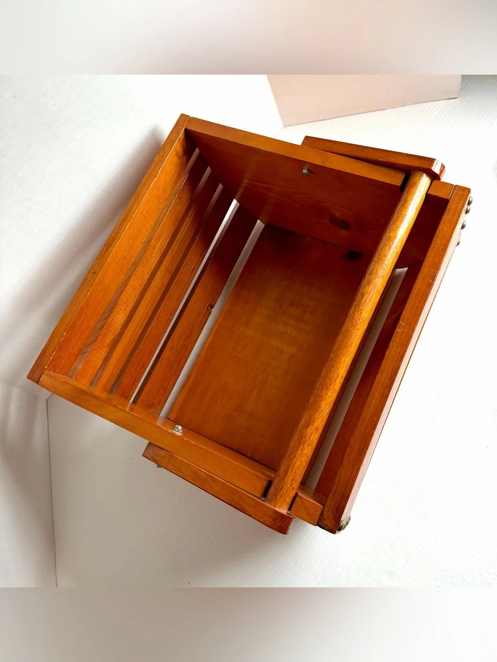 Vintage Wood Slat Clam Basket aka Clam Hod or Clam Kibben